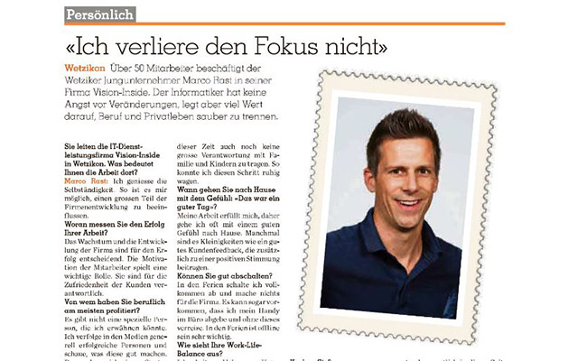 Marco Rast in einem persönlichen Interview über Veränderungen und Fokus.